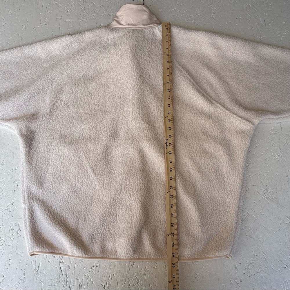 Movement by Free People Cream Hit The Slopes Fleece Jacket Size Large Oversized - Picture 8 of 16